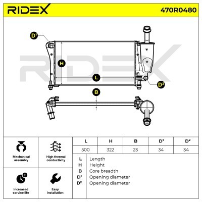Chłodnica RIDEX 470R0480 470R0480 - foto 5
