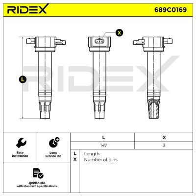 Cewka Zapłonowa RIDEX 689C0169 689C0169 - foto 2