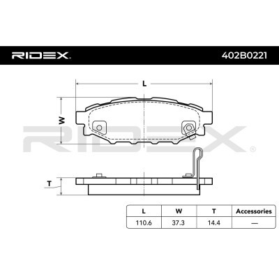 Klocki hamulcowe RIDEX 402B0221 402B0221 - foto 3