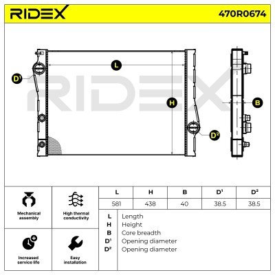 Chłodnica RIDEX 470R0674 470R0674 - foto 8