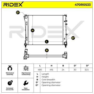 Chłodnica RIDEX 470R0533 470R0533 - foto 5