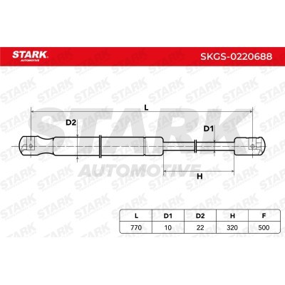Amortyzator Pokrywy Bagażnika Stark SKGS-0220688 SKGS-0220688 - foto 5