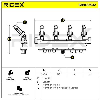 Cewka Zapłonowa RIDEX 689C0302 689C0302 - foto 8