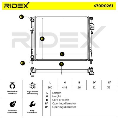 Chłodnica RIDEX 470R0261 470R0261 - foto 4