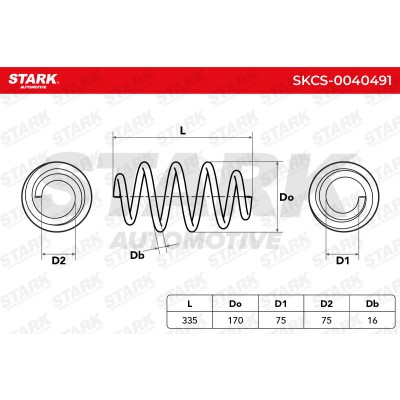 Sprężyna Zawieszenia Stark SKCS-0040491 SKCS-0040491 - foto 5