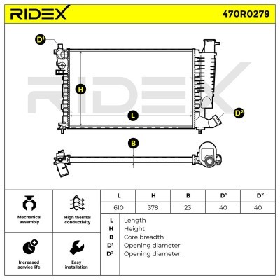 Chłodnica RIDEX 470R0279 470R0279 - foto 6