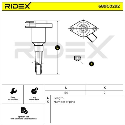 Cewka Zapłonowa RIDEX 689C0292 689C0292 - foto 2