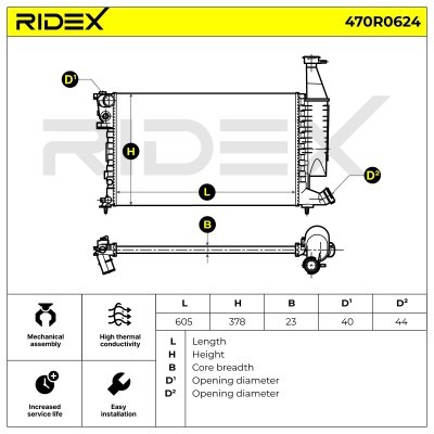 Chłodnica RIDEX 470R0624 470R0624 - foto 5