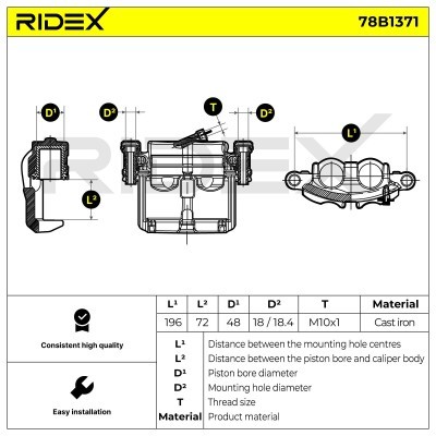 Zacisk Hamulcowy RIDEX 78B1371 78B1371 - foto 7