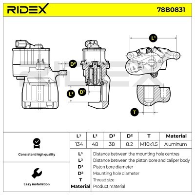 Zacisk Hamulcowy RIDEX 78B0831 78B0831 - foto 5