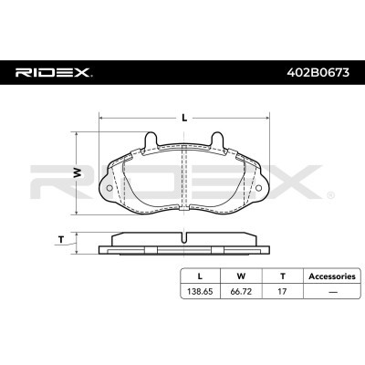 Klocki hamulcowe RIDEX 402B0673 402B0673 - foto 3
