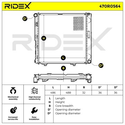 Chłodnica RIDEX 470R0564 470R0564 - foto 7