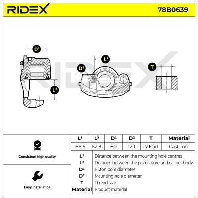 Zacisk Hamulcowy RIDEX 78B0639 78B0639 - foto 6