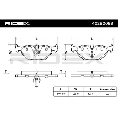 Klocki hamulcowe RIDEX 402B0088 402B0088 - foto 6