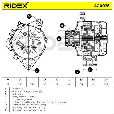 Alternator RIDEX 4G0078 4G0078 - foto 11