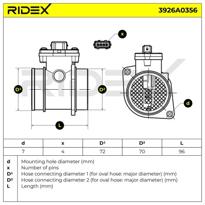 Przepływomierz RIDEX 3926A0356 3926A0356 - foto 7