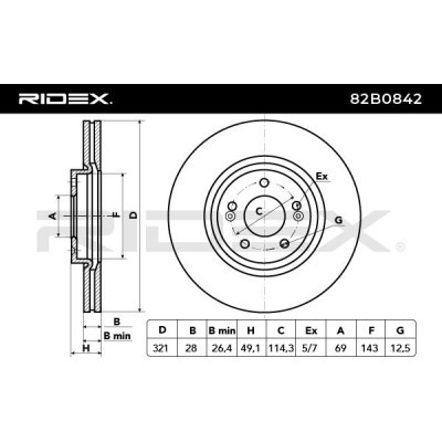 Tarcza hamulcowa RIDEX 82B0842 82B0842 - foto 4