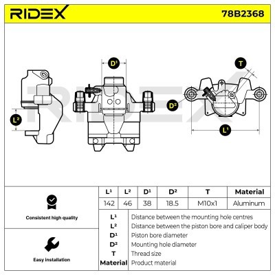 Zacisk Hamulcowy RIDEX 78B2368 78B2368 - foto 3