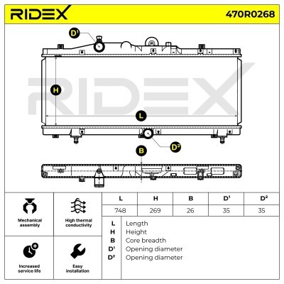 Chłodnica RIDEX 470R0268 470R0268 - foto 5