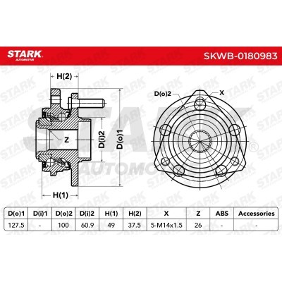 Łożysko Koła Stark SKWB-0180983 SKWB-0180983 - foto 5