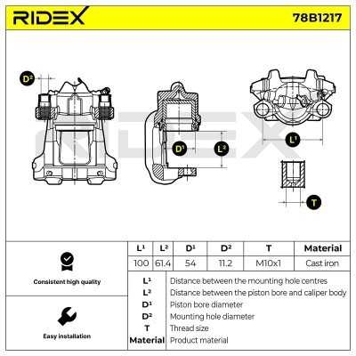 Zacisk Hamulcowy RIDEX 78B1217 78B1217 - foto 6