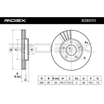 Tarcza hamulcowa RIDEX 82B0111 82B0111 - foto 4