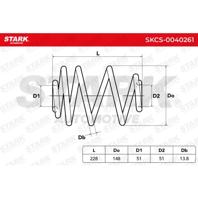 Sprężyna Zawieszenia Stark SKCS-0040261 SKCS-0040261 - foto 6