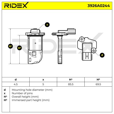 Przepływomierz Masowy Powietrza RIDEX 3926A0244 3926A0244 - foto 6