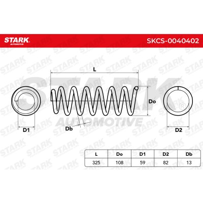 Sprężyna Zawieszenia Stark SKCS-0040402 SKCS-0040402 - foto 4