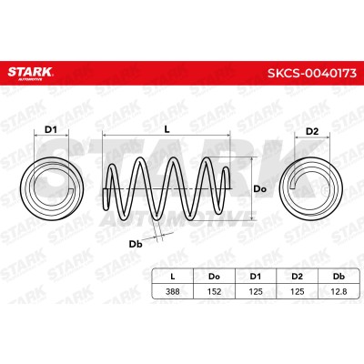 Sprężyna Zawieszenia Stark SKCS-0040173 SKCS-0040173 - foto 6