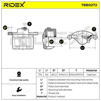 Zacisk Hamulcowy RIDEX 78B0272 78B0272 - foto 5
