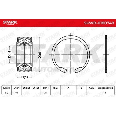 Łożysko Koła Stark SKWB-0180748 SKWB-0180748 - foto 4