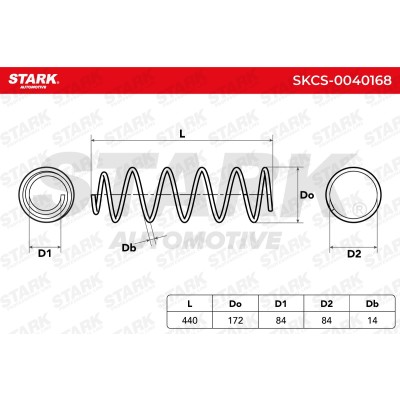 Sprężyna Zawieszenia Stark SKCS-0040168 SKCS-0040168 - foto 4