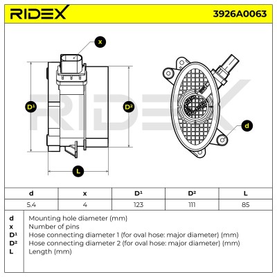 Przepływomierz RIDEX 3926A0063 3926A0063 - foto 7