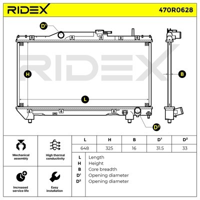 Chłodnica RIDEX 470R0628 470R0628 - foto 5