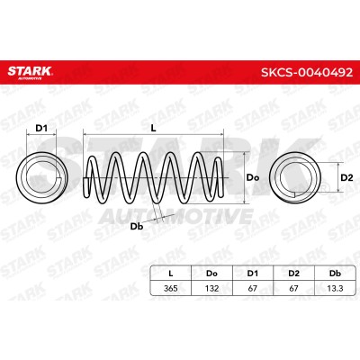 Sprężyna Zawieszenia Stark SKCS-0040492 SKCS-0040492 - foto 5
