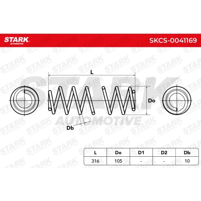 Sprężyna Zawieszenia Stark SKCS-0041169 SKCS-0041169 - foto 4