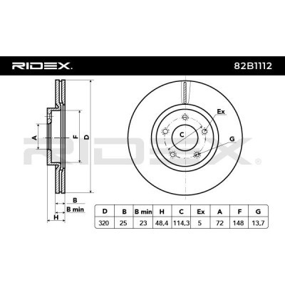 Tarcza hamulcowa RIDEX 82B1112 82B1112 - foto 3