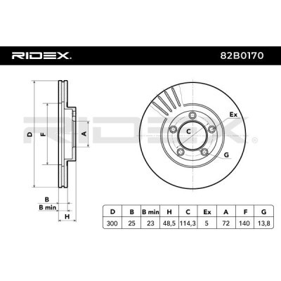 Tarcza hamulcowa RIDEX 82B0170 82B0170 - foto 7