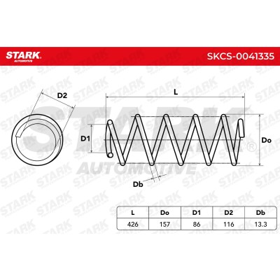 Sprężyna Zawieszenia Stark SKCS-0041335 SKCS-0041335 - foto 4