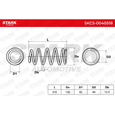 Sprężyna Zawieszenia Stark SKCS-0040518 SKCS-0040518 - foto 5