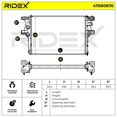 Chłodnica RIDEX 470R0870 470R0870 - foto 8