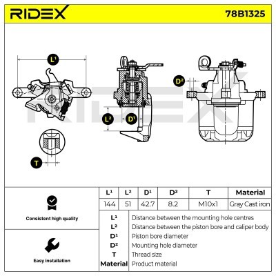 Zacisk Hamulcowy RIDEX 78B1325 78B1325 - foto 6