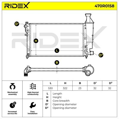 Chłodnica RIDEX 470R0158 470R0158 - foto 5
