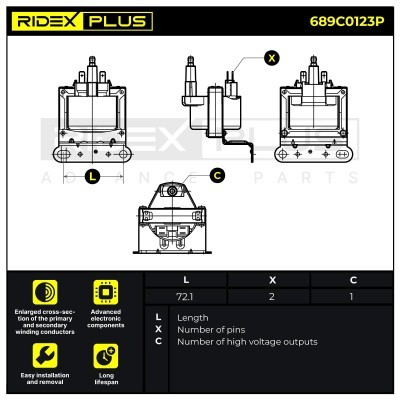 Cewka Zapłonowa RIDEX 689C0123P 689C0123P - foto 9