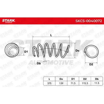 Sprężyna Zawieszenia Stark SKCS-0040072 SKCS-0040072 - foto 5