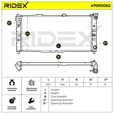 Chłodnica RIDEX 470R0062 470R0062 - foto 5