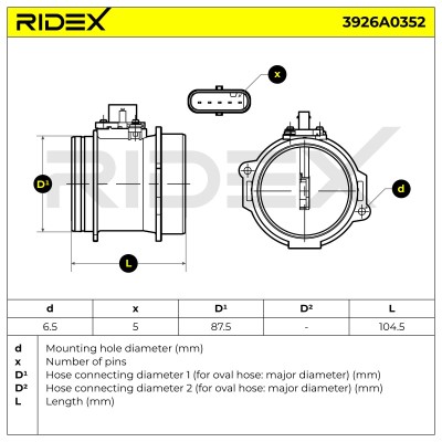 Przepływomierz RIDEX 3926A0352 3926A0352 - foto 6