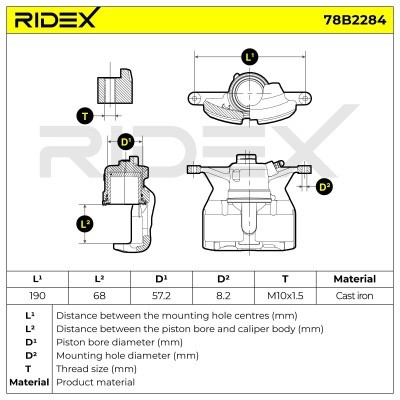 Zacisk Hamulcowy RIDEX 78B2284 78B2284 - foto 7