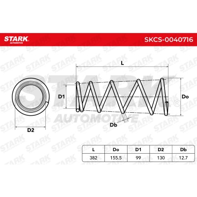 Sprężyna Zawieszenia Stark SKCS-0040716 SKCS-0040716 - foto 4